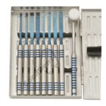 Bone chisel set of 9 pcs w cassette