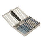 Bone chisel set of 9 pcs w cassette