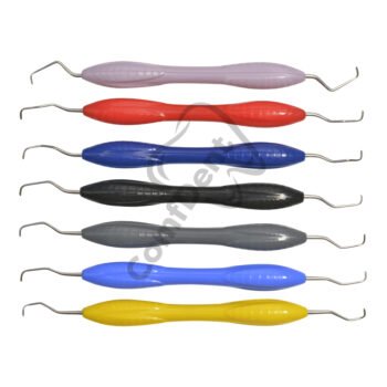 Gracey curette set of 7 pcs silicone handle
